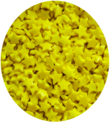 Изображение Посыпка Звезды перламутровые желтые, 50 гр